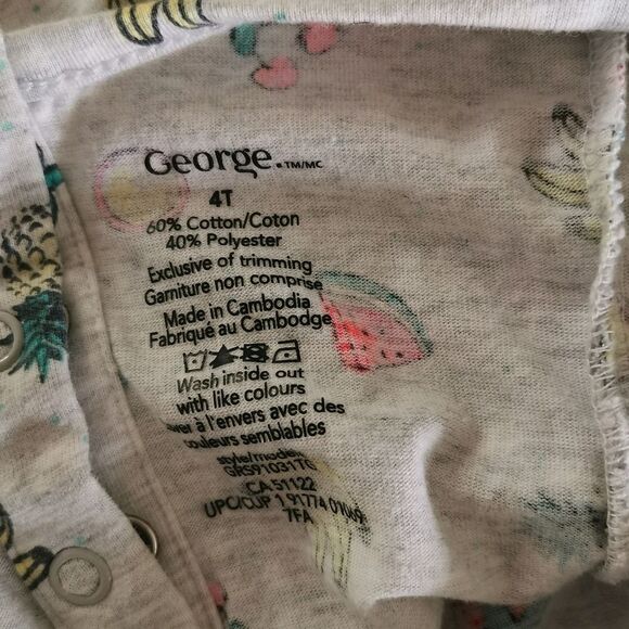 3/$15 George girls romper size 4 - Picture 4 of 4